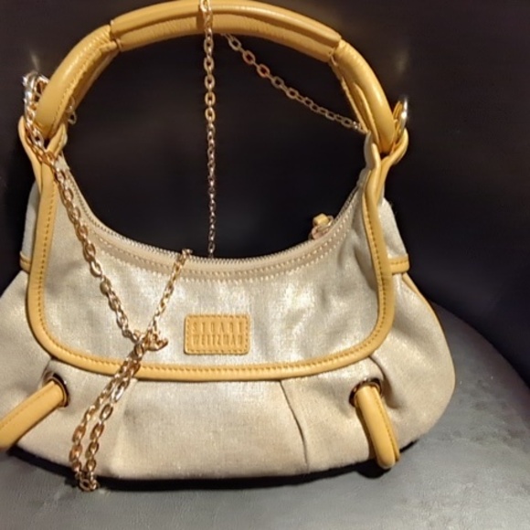 Is Stuart weitzman linen leather mini hobo chain purse - Picture 2 of 10